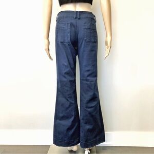 SUNSET SURF CO Y2K Boot Cut Fit Flared Low Rise Funky Navy Low Rise Pants Jeans